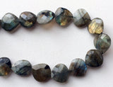 20 mm Labradorite Faceted Straight Drilled Pear Beads, Natural Flashy Blue Fire