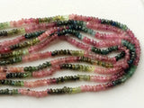 3mm Multi Tourmaline Faceted Rondelles, 13 Inches Tourmaline Faceted Rondelle