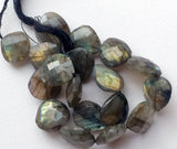 16 mm Labradorite Faceted Straight Drilled Pear Beads, Natural Flashy Blue Fire