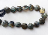 16 mm Labradorite Faceted Straight Drilled Pear Beads, Natural Flashy Blue Fire