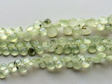 8-11 mm Prehnite Plain Heart Beads, Green Prehnite Heart Briolettes, Prehnite