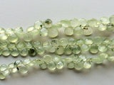 6-8 mm Prehnite Plain Heart Beads, Green Prehnite Heart Briolettes, Prehnite