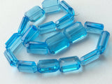 16-18 mm Hydro Blue Quartz, Mystic Blue Color Step Cut Tumble Beads, Blue Hydro