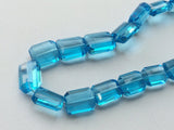 16-18 mm Hydro Blue Quartz, Mystic Blue Color Step Cut Tumble Beads, Blue Hydro