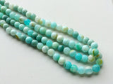 6-8mm Blue Opal Round Bead, Opal Plain Round Bead, Blue Opal Necklace, Blue Opal