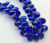 7x10 mm Each Cobalt Blue Mystic Quartz, Hydro Cobalt Blue Faceted Pear Beads