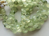 8-11 mm Prehnite Plain Heart Beads, Green Prehnite Heart Briolettes, Prehnite