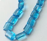 16-18 mm Hydro Blue Quartz, Mystic Blue Color Step Cut Tumble Beads, Blue Hydro