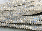 3.5-7mm Rainbow Moonstone Faceted Rondelle, Beautiful Rainbow Faceted Rondelles