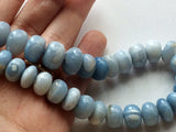 8mm Opal, Blue Opal Bead, Blue Opal Plain Rondelle Bead, Blue Opal For Necklace