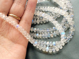 3.5-7mm Rainbow Moonstone Faceted Rondelle, Beautiful Rainbow Faceted Rondelles