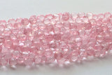 8 mm Rose Pink Color Coated Crystal Quartz Faceted Onion Bead, Crystal Quartz