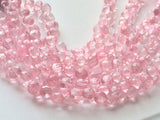 8 mm Rose Pink Color Coated Crystal Quartz Faceted Onion Bead, Crystal Quartz