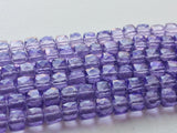 7 mm Amethyst Coated Crystal Quartz Box Beads, Coated Crystal Bead Faceted Box