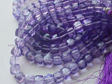 7 mm Amethyst Coated Crystal Quartz Box Beads, Coated Crystal Bead Faceted Box