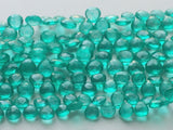 8 mm Emerald Green Color Crystal Quartz Faceted Heart Beads, Coated Crystal