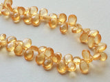 5x8 mm Citrine Coated Crystal Bead, Crystal Faceted Pear Beads, Citrine Color