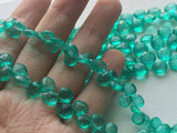 8 mm Emerald Green Color Crystal Quartz Faceted Heart Beads, Coated Crystal