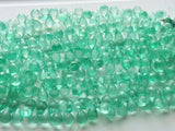 7x10 mm Light Green Micro Faceted Tear Drop Crystal Coated Crystal Beads, Coated