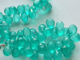 6x9 mm Emerald Green Color Crystal Quartz Coated Crystal Tear Drop Beads, 4 In