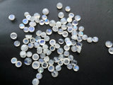 6-8mm Rainbow Moonstone Cabochons, Rainbow Moonstone Plain Round Cabochon