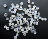 6-8mm Rainbow Moonstone Cabochons, Rainbow Moonstone Plain Round Cabochon