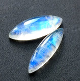 14-21mm Rainbow Moonstone Plain Marquise Cabochons, Moonstone Marquise