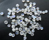 6-8mm Rainbow Moonstone Cabochons, Rainbow Moonstone Plain Round Cabochon