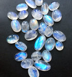 10-20mm Rainbow Moonstone Oval Plain Cabochons, Rainbow Moonstone Gemstone