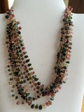 3x5mm To 5x7mm Multi Tourmaline Briolette Beads, Tourmaline Faceted Tear Drop