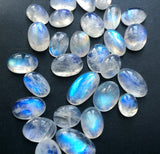 10-20mm Rainbow Moonstone Oval Plain Cabochons, Rainbow Moonstone Gemstone