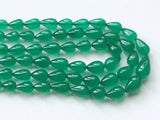 4x6-6x9 mm Emerald Green Quartz Plain Straight Drill Drop Beads, Hydro Green