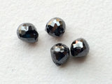 4-5mm Black Diamond Faceted Briolette Beads 1Pc Matched Pair Drops