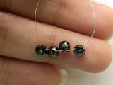 4-5mm Black Diamond Faceted Briolette Beads 1Pc Matched Pair Drops