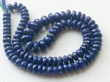 7-10 mm Blue Lapis Lazuli Faceted Tyre Beads, Lapis Rondelle Wheel Beads, 20 Pcs