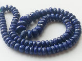 7-10 mm Blue Lapis Lazuli Faceted Tyre Beads, Lapis Rondelle Wheel Beads, 20 Pcs