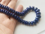 7-10 mm Blue Lapis Lazuli Faceted Tyre Beads, Lapis Rondelle Wheel Beads, 20 Pcs