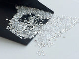 2mm Cubic Zirconia, Loose Round Zircon, Faceted Zirconia, Sparkling Clear