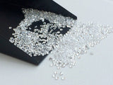 1mm Cubic Zirconia, Loose Round Zircon, Faceted Zirconia, Sparkling Clear