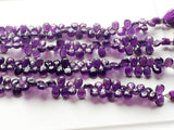7x10 mm Purple Amethyst Faceted Pear Beads, Natural Purple Amethyst Faceted Pear