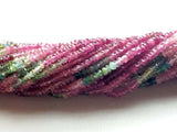 3mm Multi Tourmaline Faceted Rondelles, Tourmaline Faceted Rondelle For Jewelry