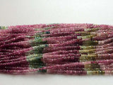 3mm Multi Tourmaline Faceted Rondelles, Tourmaline Faceted Rondelle For Jewelry