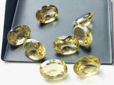 9x7mm Lemon Quartz Oval Cut Stone Lot, Calibrated Lemon Quartz, AAA Quality