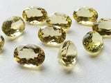 9x7mm Lemon Quartz Oval Cut Stone Lot, Calibrated Lemon Quartz, AAA Quality