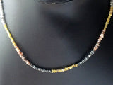 2-3mm, Multi Color Rough Diamonds, Yellow, Gray, Red & Black Raw Diamond, Conflict Free, Raw Diamond Beads, (8IN to 16 IN Options) - VICP495, 2-3 MM