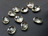 12-15mm Green Amethyst Colored Doube Side Gems For Jewelry ,(5Pcs To 10Pcs)