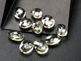 12-15mm Green Amethyst Colored Doube Side Gems For Jewelry ,(5Pcs To 10Pcs)