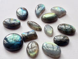 16-25mm Labradorite Plain Flat Back Cabochons, Labradorite Flat Back Mix Lot