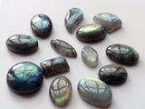 16-25mm Labradorite Plain Flat Back Cabochons, Labradorite Flat Back Mix Lot