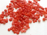 2-3mm Italian Coral Round Flat Back Cabochons Original Natural Coral For Jewelry